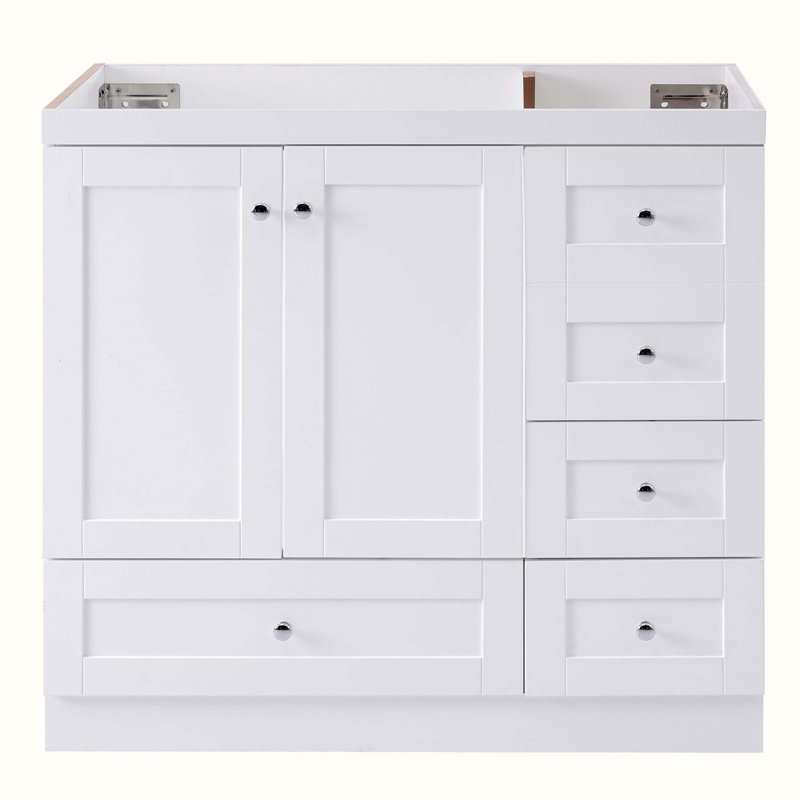 Base de meuble-lavabo simple 35 po seulement, Blanc