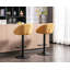 Swivel Upholstered Adjustable Height Counter Stool with Metal Frame-1573219505