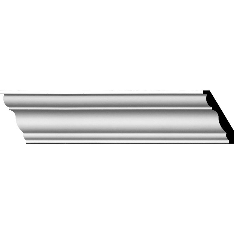 Queenstown Smooth White Polyurethane Crown Moulding