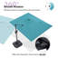 274cm X 335cm Rectangular Cantilever Parasol-1723451210