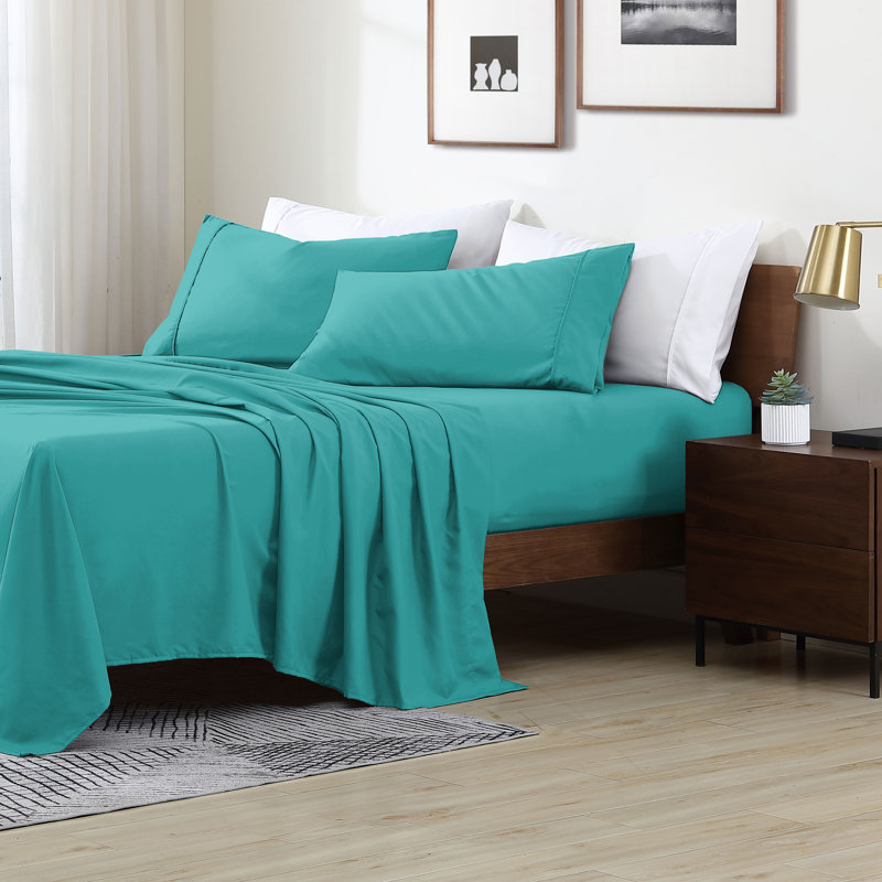 Swift Home Ultra-Soft 4-Piece Sheet Set - Essential 1800 Series Microfiber - Fits Mattress up to 14" Thick - Peach Fuzz, Durable, Easy Care