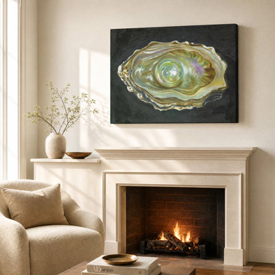 Pearl Oyster Shell Canvas Wall Art