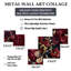 Ensemble de 5 décorations murales pourpres Royal Purple Peony Garden Grace