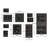 10 Piece Mixed Size Separate Frame Kit, PVC Gallery Wall Set Holds Total 20 Photos