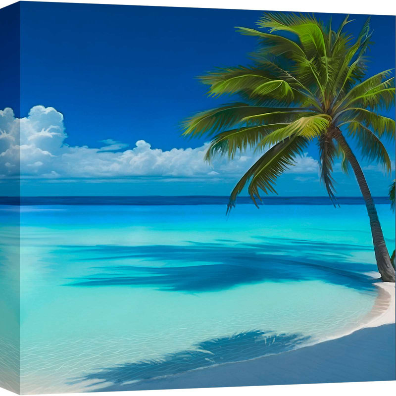 Tropical Landscape: Serenity Cove II by Dario Marzi - Wrapped Canvas Print, 40cm H x 40cm W