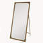 Miroir de plancher 70,1 po x 31,9 po en or antique avec support