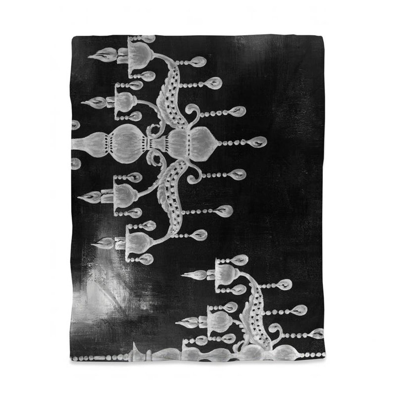 White Chandeliers Duvet Cover - Industrial Home Decor Bedding