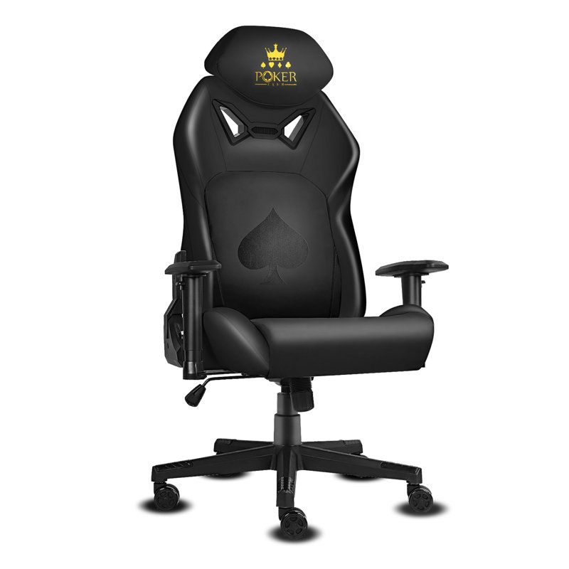 Chaise d'ordinateur Omme With Texas Hold'em, Noir