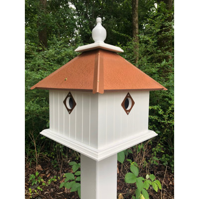 Symone 18.625'' H x 15'' W x 19'' D Post Birdhouse