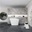 51-Inch Freestanding Solid Surface Deep Soaking Bathroom Bathtub With Seat