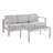 Magers Aluminum Outdoor 3 Seater Sofa and Coffee Table Patio Set-98387490