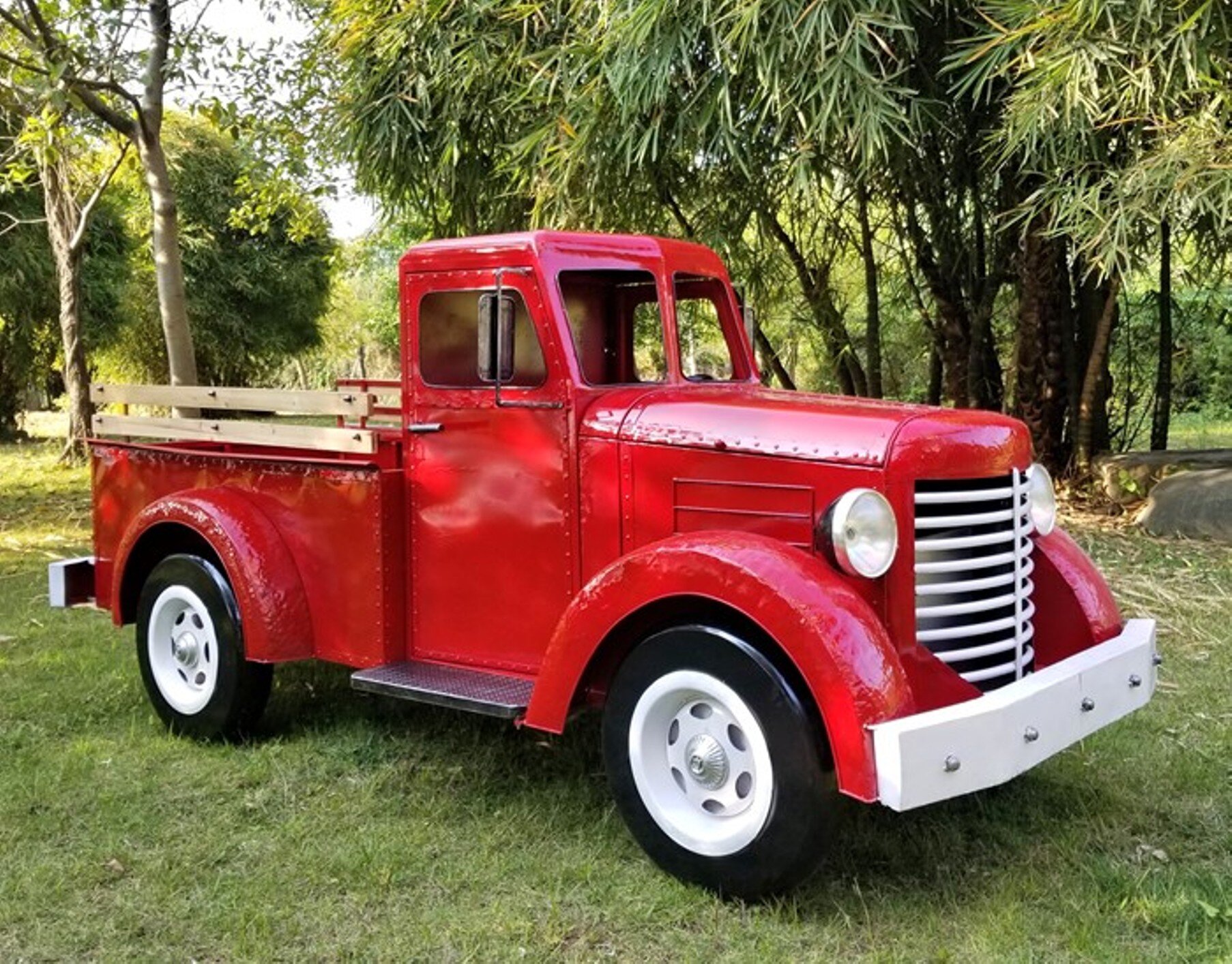 Transform Your Garden with Large Red Truck Yard Decor