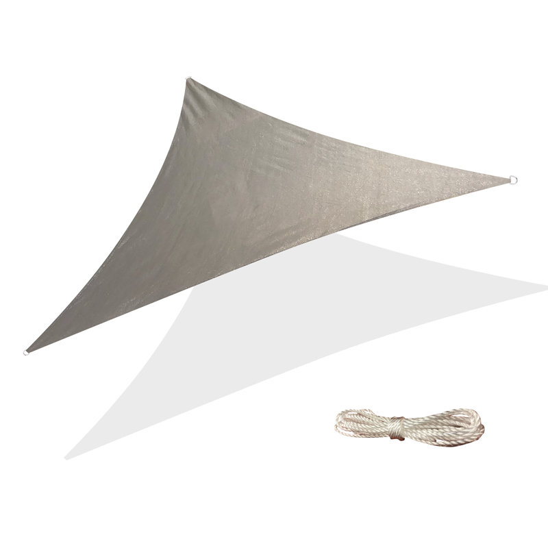10' Beige Triangle UV Blocking Sun Shade Sail Canopy