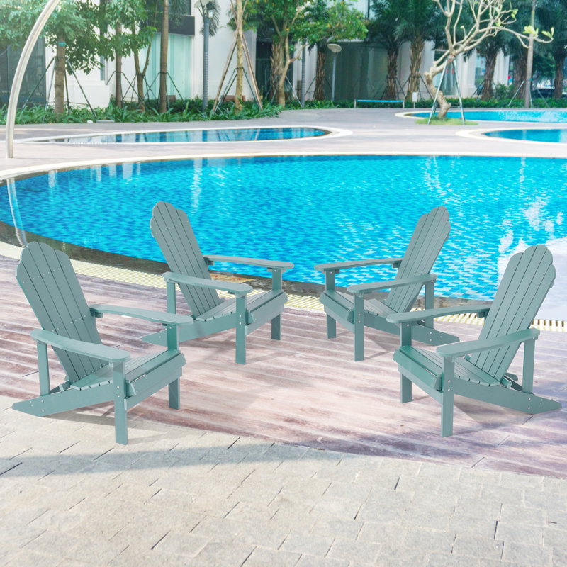 Chaise Adirondack en plastique / résine Themis, Bleu