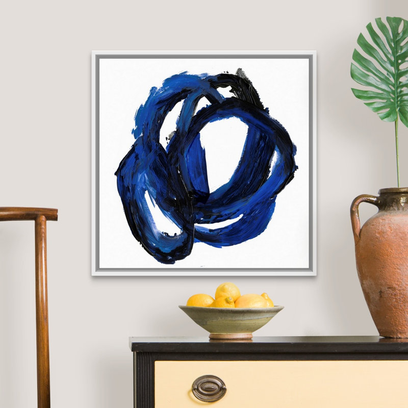 « Eternal indigo II » par PI studio-impression sur toile, H 26 po x l 26 po x P 1,75 po, Toile blanche encadrée