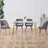 L-Shaped Metal Base Credenza Desk