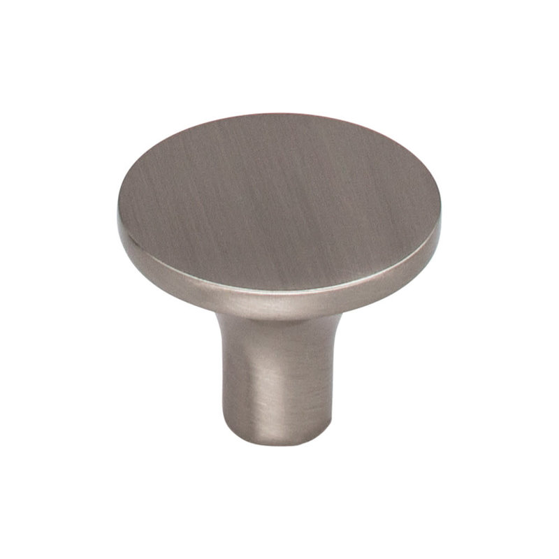 Brushed Nickel Round Mushroom Cabinet Knob, 1 1/4" Diameter