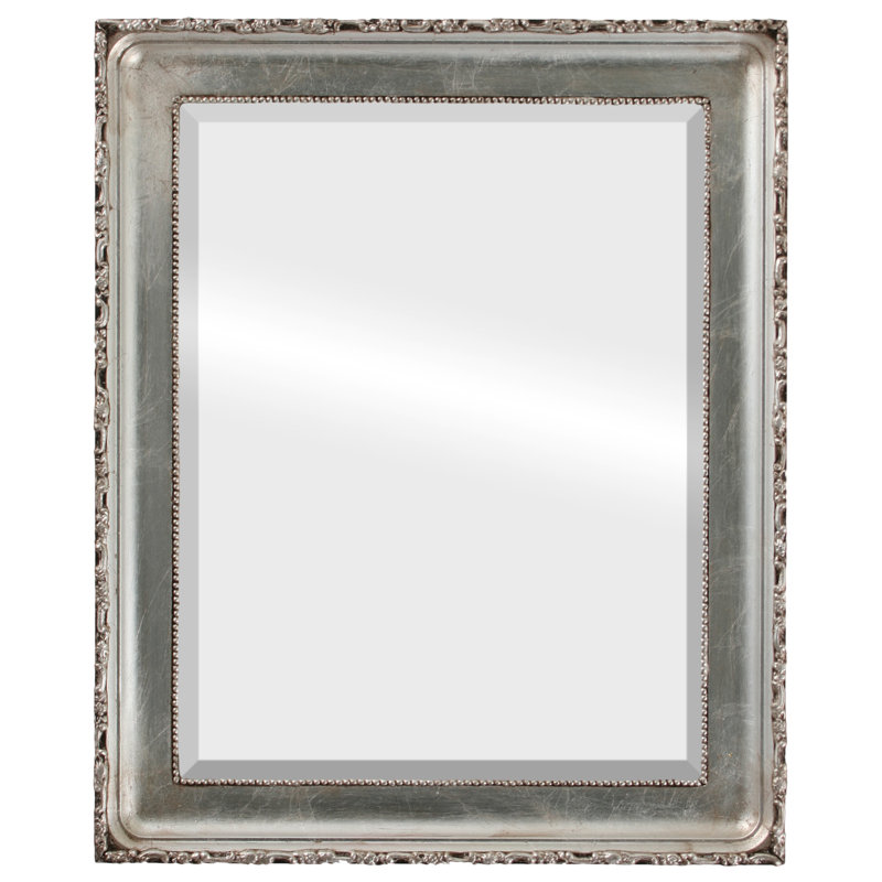 Reposa Rectangle Mirror, Silver Leaf/Brown Antique, 32.63" H x 22.63" W
