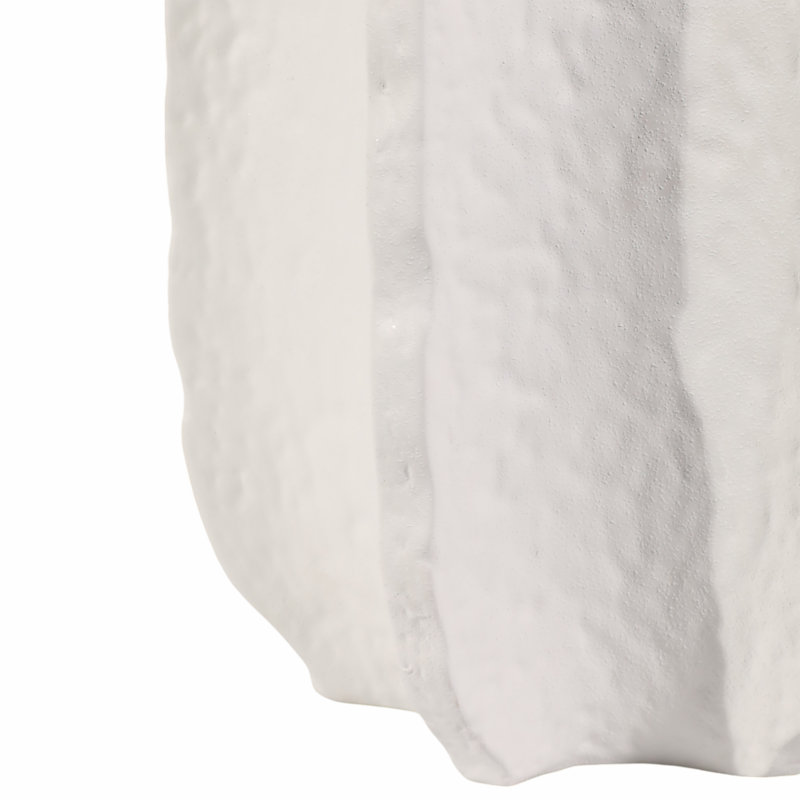 Winston Porter 24" Textured Jagged Table Lamp, Off-white, White