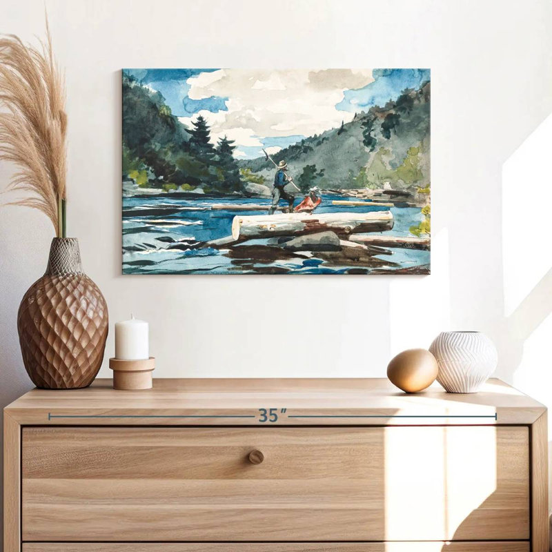 Alvord Hudson River Logging, H 16 po x l 24 po