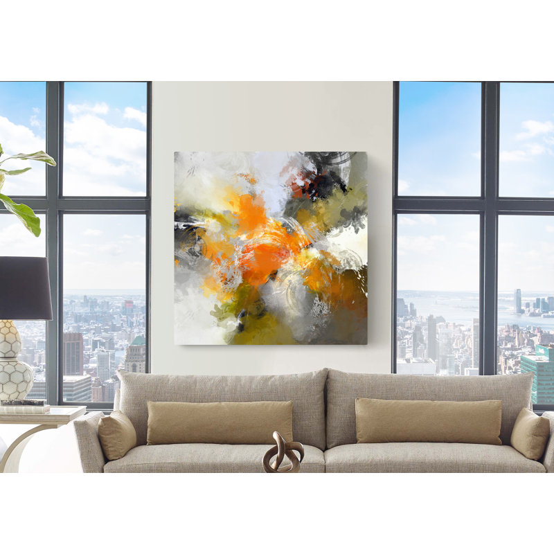 Première lumière - peinture sur toile tendue, H 24 po x l 24 po