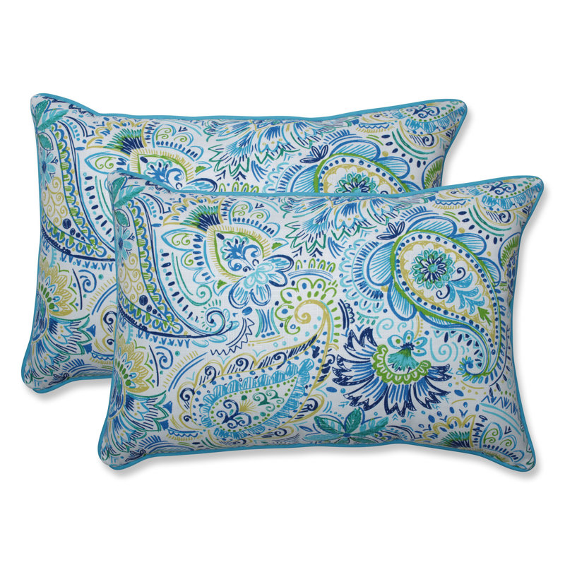 Gilford Baltic Rectangular Indoor/Outdoor Lumbar Pillow, 16.5" H x 24.5" W x 5" D