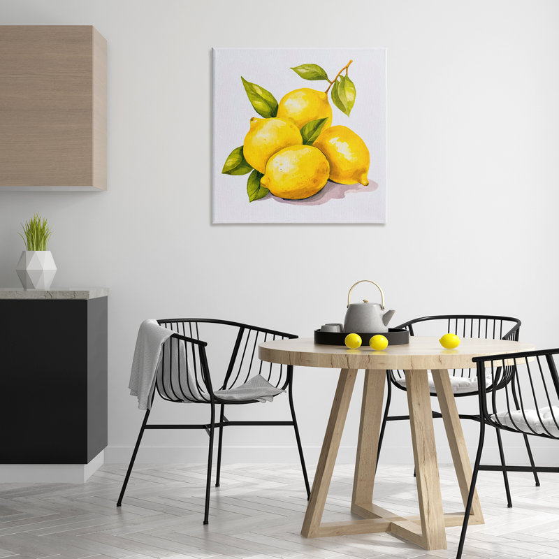 Art mural sur toile «Lemon Delights Fruit» par Andrea Haase, H 30 po x l 30 po
