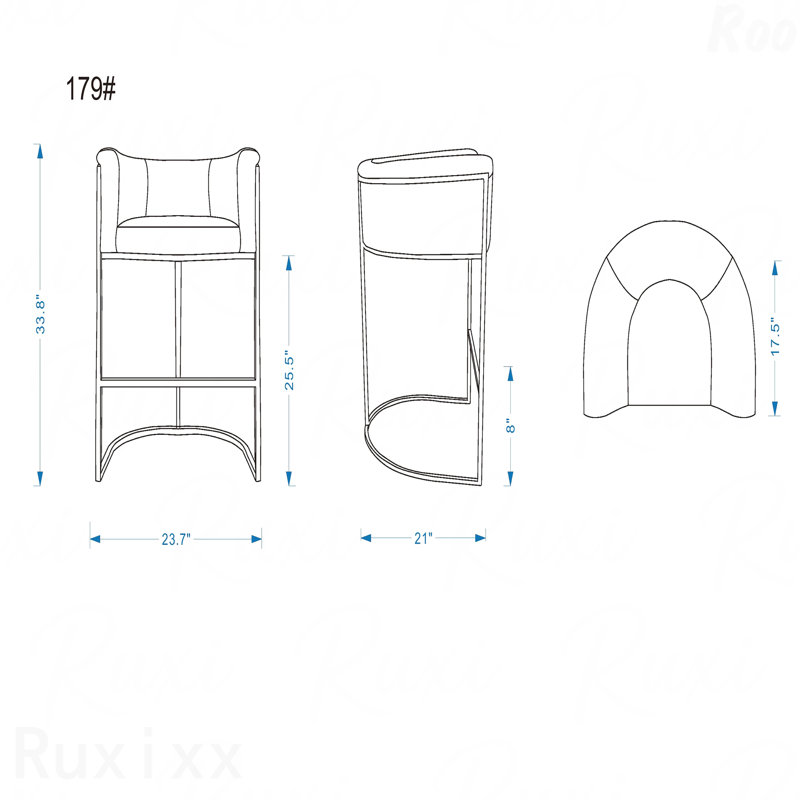 Tabouret de comptoir parfait pour les salons modernes, Gris