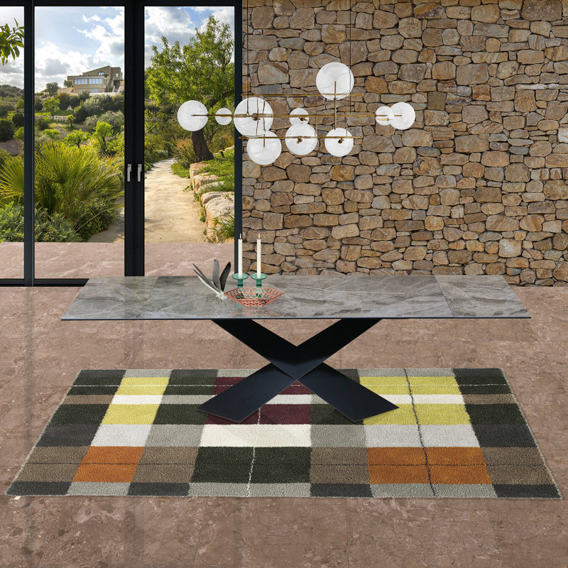 Metal Base Dining Table