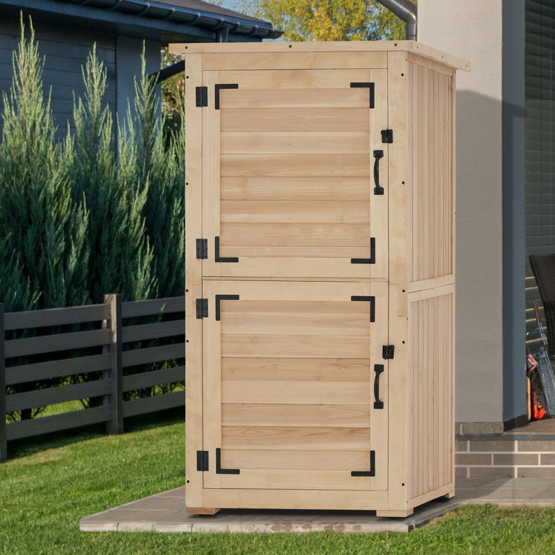 Outside Garden Tool Cabinet Shed with Removable Shelf