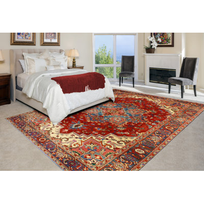 Khylar Distressed Wadood Red Rug