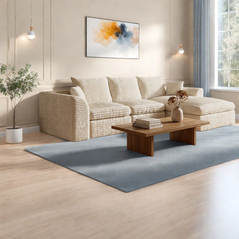 Canapé modulaire à compression en L 102 po