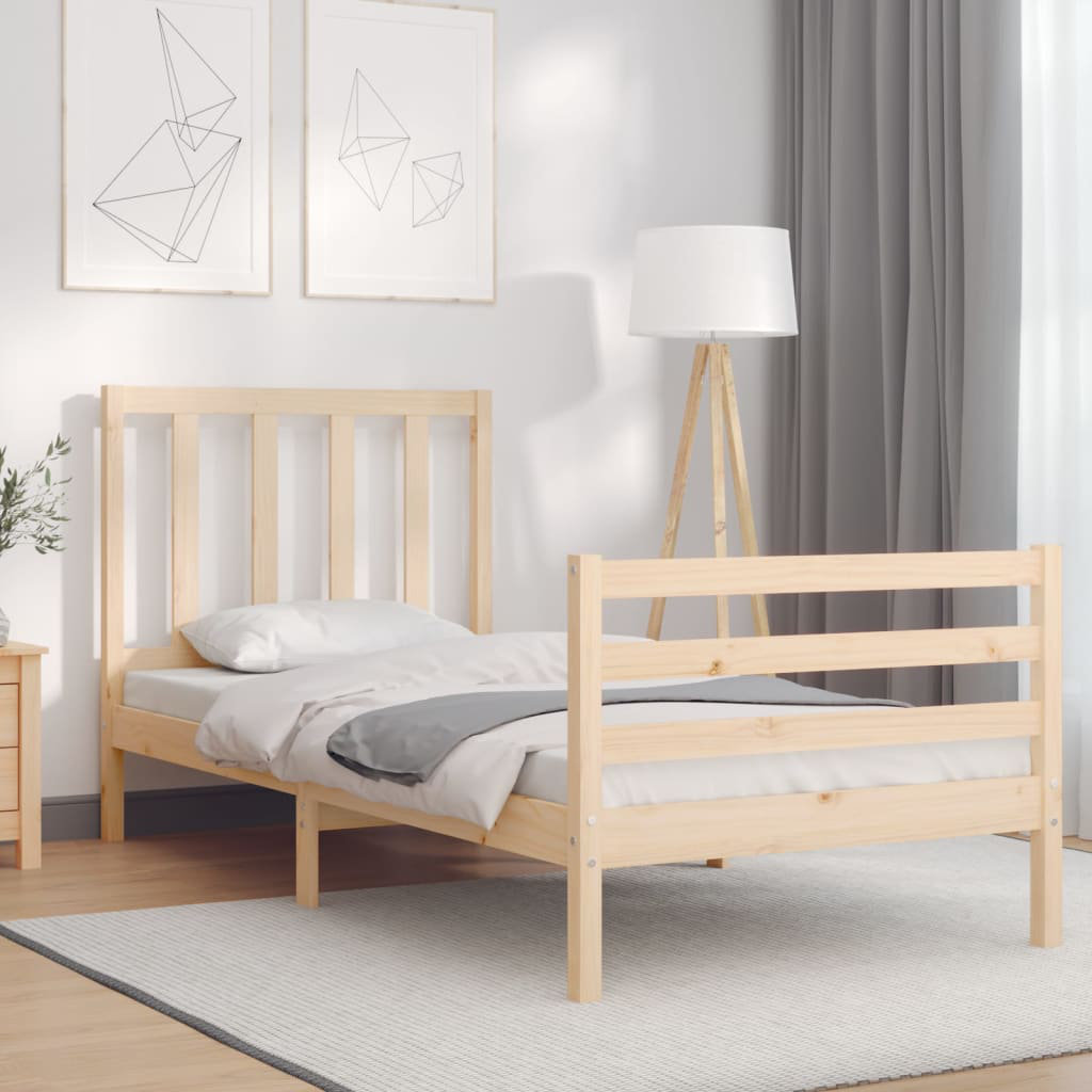 Shawny European Double (140 X 200cm) Solid Wood Bed