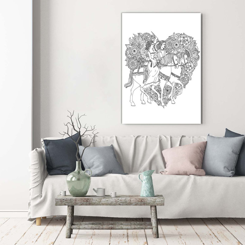 Woman And Man - Wrapped Canvas Print