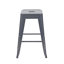 Ensemble de tabourets de bar en métal sans dossier avec assemblage sans outil et conception peu encombrante-1264511495-1264511497