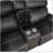 Hirah Dark Gray Microfiber Manual Recliner Loveseat with Cupholder Function and Built-in USB Port