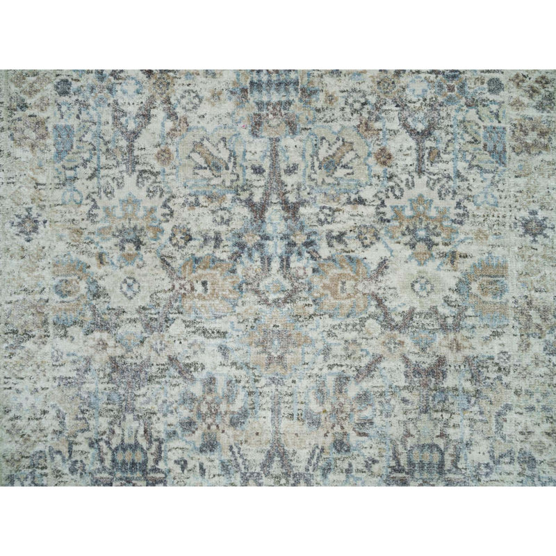 Tapis de couloir 2 pi 6 po x 9 pi 10 po ivoire en laine et en laine noué à la main D07BE8D330C04077BE94F598FF6B1DC3