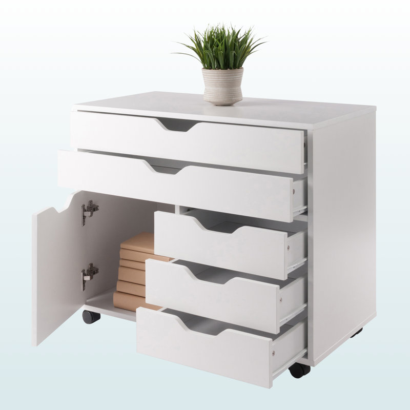 Armoire mobile à 3 sections Holthaus , Blanc