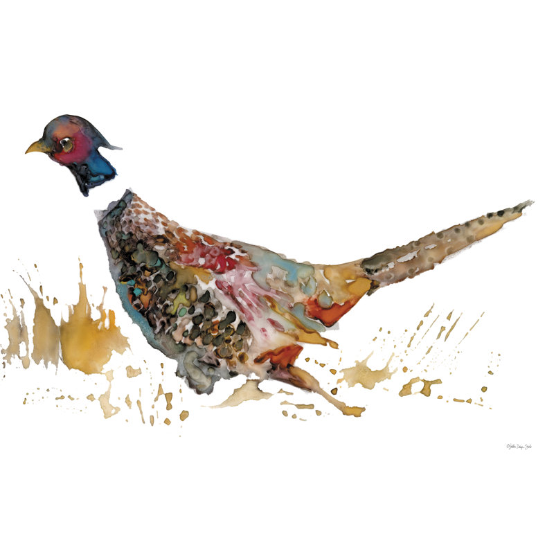 " Pheasant 2 " by Stellar Design Studio, 8" H x 12" W, Wrapped Canvas, No