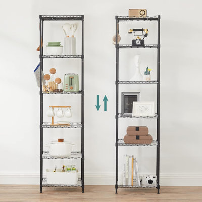 40cm W Metal Height -Adjustable Shelving Unit