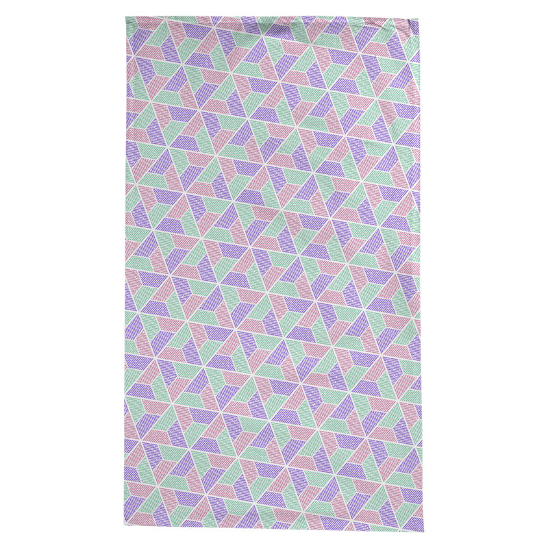 Nappe trapézoïdale Leffel, Vert / Rose / Mauve