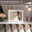 LED Vanity Mirror With Lights, 3 Modes Dimmable Makeup Mirror With Smart Touch Control, 360° Rotation, 5X Magnifying Glass, White Frame