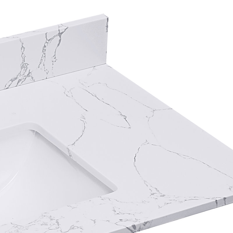 37'' Stone Single Bathroom Vanity Top with Sink