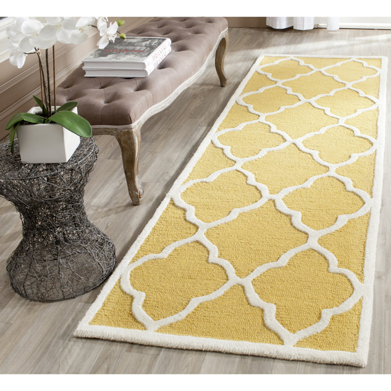 Martins Hand Tufted Wool Geometric Rug, Runner 2'6" x 8'