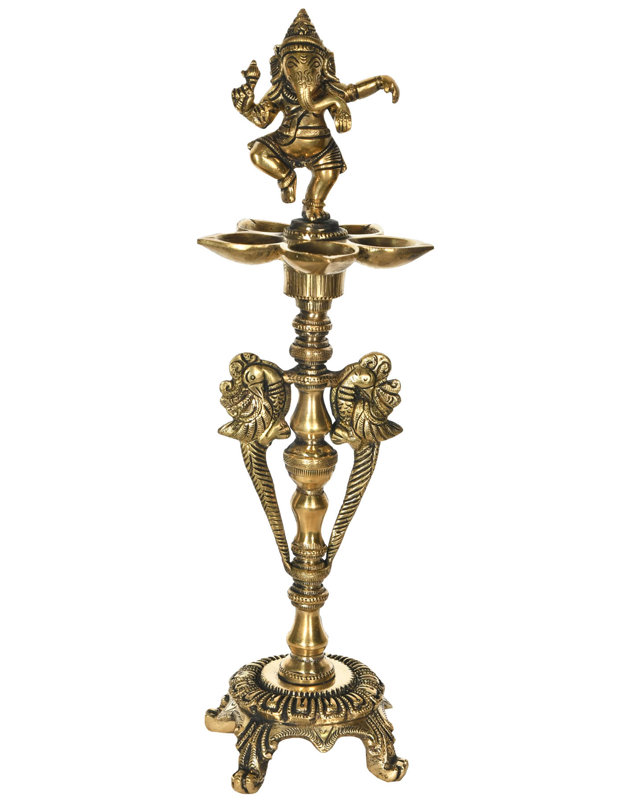 Lampe dansante à cinq mèches Ganesha
