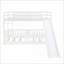 Lit superposé simple au-dessus d'un lit simple en pin avec glissade et amp; Échelle, blanc - aucun sommier requis-1232802595