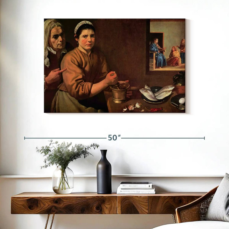 Christ dans la maison de Marie-Marthe, H 26 po x l 39 po