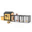 Grand poulailler en bois 118 po avec nichoir, plateau coulissant anti-fuite, toit en asphalte et portes en libre-service 118 po - Cage à volaille sécurisée pour une utilisation dans une cour arrière-963900746