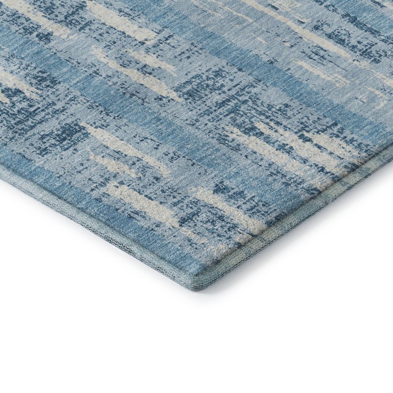 Tapis de qualité supérieure lavable à la machine Prisco Sky, Rectangle 10 pi x 14 pi