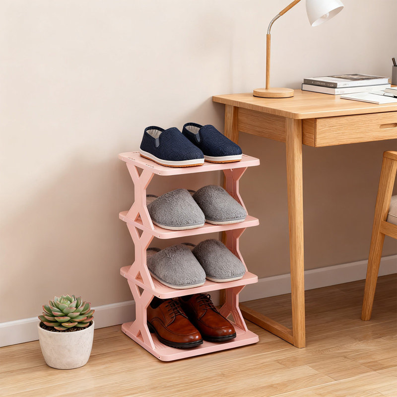 News Thickened And Widened Corner Simples Shoe Rack Small Size Easy To Install Removable Washable Storage Shoe Cabinet, C